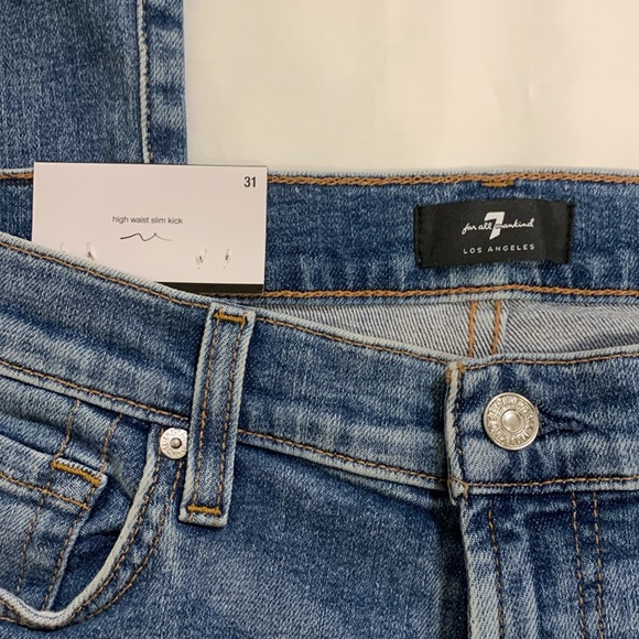 7 For All Mankind High Waist Slim Kick - Picture 6 of 6